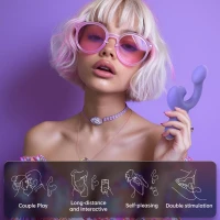 Смарт-вібратор Magic Motion Ponder Purple, подвійна стимуляція, віброяйце+язичок для клітора — Переглянути зображення 17