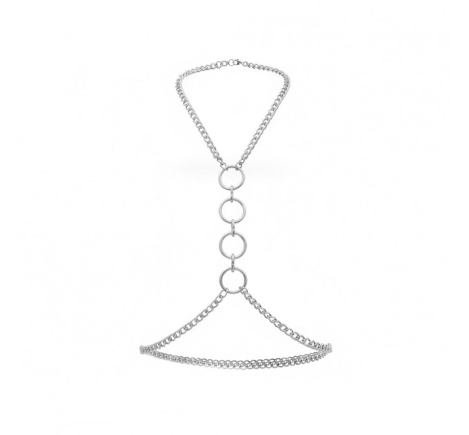 Металева портупея Art of Sex - Mango, колір срібло, XS-2XL