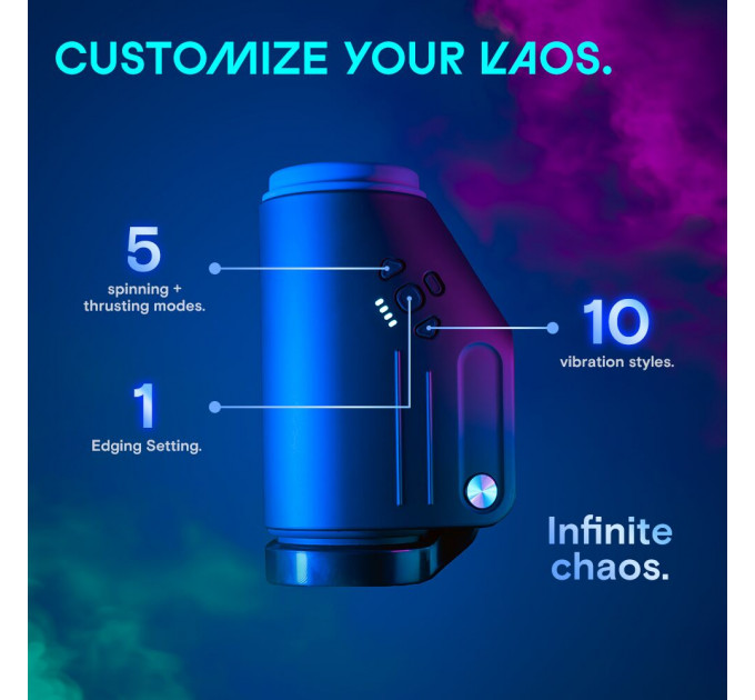 Смарт-мастурбатор Kaotik Labs The Shotty, режим edging, вібрація, обертання та імітація фрикцій