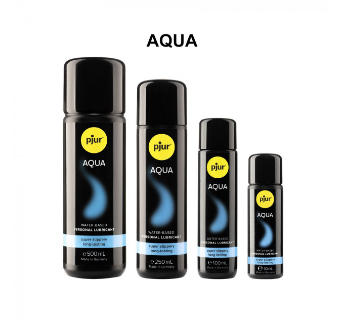 Лубрикант на водній основі pjur Aqua 500 мл, ефект оксамитової шкіри без прилипання