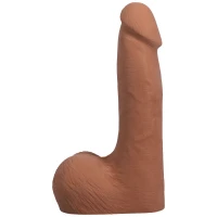 Фалоімітатор Doc Johnson The Realistic Cock ULTRASKYN - 7 Inch with Balls Caramel — Переглянути зображення 2