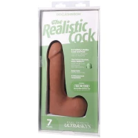 Фалоімітатор Doc Johnson The Realistic Cock ULTRASKYN - 7 Inch with Balls Caramel — Переглянути зображення 9