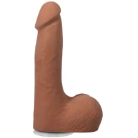 Фалоімітатор Doc Johnson The Realistic Cock ULTRASKYN - 7 Inch with Balls Caramel — Переглянути зображення 1