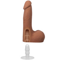 Фалоімітатор Doc Johnson The Realistic Cock ULTRASKYN - 7 Inch with Balls Caramel — Переглянути зображення 6