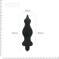 Анальна пробка з вібрацією Adrien Lastic Bullet Amuse Black, макс. діаметр 3,9 см — фото 2