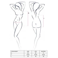 Боді монокіні з глибоким декольте Passion OTAVIA BODY L/XL, black — Переглянути зображення 8
