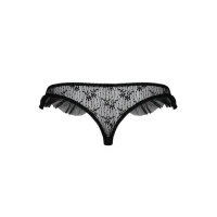 Трусики з оборками Passion Exclusive DONIA THONG XXL/XXXL, black — Просмотреть изображение 6