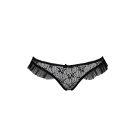 Трусики з оборками Passion Exclusive DONIA THONG XXL/XXXL, black — Просмотреть изображение 5