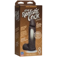 Фалоімітатор Doc Johnson The Realistic Cock 8 inch Black - ULTRASKYN, Vack-U-Lock, діаметр 5,1 см — Просмотреть изображение 3