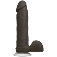 Фалоімітатор Doc Johnson The Realistic Cock 8 inch Black - ULTRASKYN, Vack-U-Lock, діаметр 5,1 см — Просмотреть изображение 1