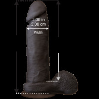 Фаллоимитатор Doc Johnson The Realistic Cock 8 inch Black - ULTRASKYN, Vack-U-Lock, диаметр 5,1см