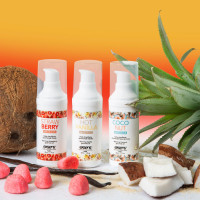 Набір розігрівальних  масажних олій EXSENS Lets Travel (3х30 мл): кокос, полуниця і ваніль — Просмотреть изображение 4