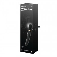 Вибромассажер Satisfyer Wand-er Woman (Black/Gold), водонепроницаемый, мощный, размер XXL