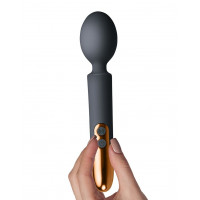 Вібромасажер Rocks Off Oriel Black, водонепроникний, гнучка головка, невеликий та потужний, LED-підс Вібромасажер Rocks Off Oriel Black, водонепроникний, гнучка головка, невеликий та потужний, LED-підс