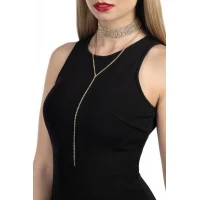 Кольє зі стразами Bijoux Pour Toi - Emma Gold — Переглянути зображення 1