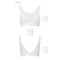 Топ с прозрачной вставкой Passion PS002 TOP XL, white