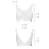 Топ з прозорою вставкою Passion PS002 TOP XL, white — Переглянути зображення 5
