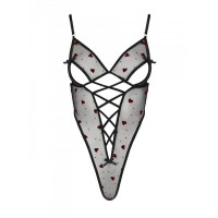 Эротическое боди с рисунком Passion LOVELIA BODY S/M, black