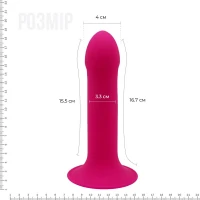 Двошаровий ділдо з вібрацією Adrien Lastic Hitsens 2 Pink, відмінно для страпона, макс діаметр 4 см, — Переглянути зображення 2