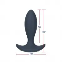 Анальна пробка з пульсацією Lux Active – Throb – 4.5&quot; Anal Pulsating Massager, пульт ДК — Переглянути зображення 2