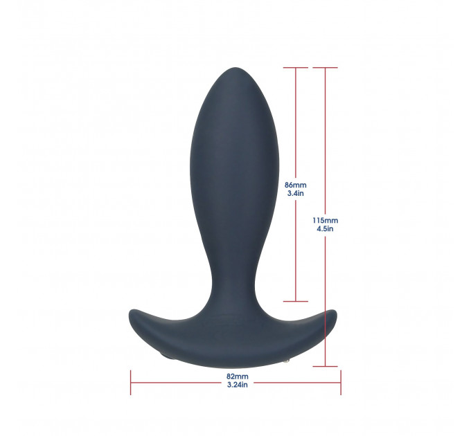 Анальна пробка з пульсацією Lux Active – Throb – 4.5" Anal Pulsating Massager, пульт ДК