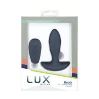 Анальна пробка з пульсацією Lux Active – Throb – 4.5&quot; Anal Pulsating Massager, пульт ДК — Переглянути зображення 14