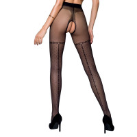 Колготки с открытым доступом, имитация чулок Passion TIOPEN 014 1/2 (20 den), black
