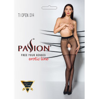 Колготки с открытым доступом, имитация чулок Passion TIOPEN 014 1/2 (20 den), black