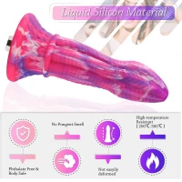 Фалоімітатор для секс-машин Hismith 10.3″ Silicone Monster Dildo Series, KlicLok та присоска — Переглянути зображення 4