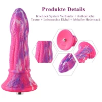 Фалоімітатор для секс-машин Hismith 10.3″ Silicone Monster Dildo Series, KlicLok та присоска — Переглянути зображення 2