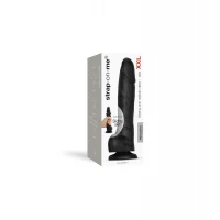 Реалістичний фалоімітатор Strap-On-Me Sliding Skin Realistic Dildo Black XXL, ефект рухливої шкіри — Переглянути зображення 8