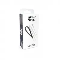 Повідець на ланцюжку із натуральної шкіри Art of Sex - Leash, колір Чорний — Просмотреть изображение 5