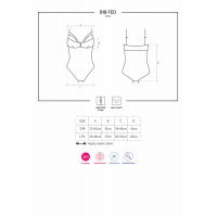 Мереживне боді з доступом 818-TED-1 teddy S/M, чорне — Переглянути зображення 7