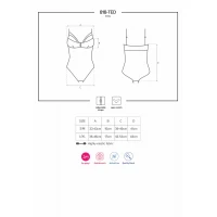 Мереживне боді з доступом Obsessive 818-TED-1 teddy S/M, чорне — Просмотреть изображение 7