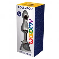 Металева анальна пробка Wooomy Lollypop Double Ball Metal Plug L, діаметр 3,5 см, довжина 10,5 см — Переглянути зображення 3