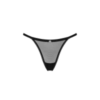 Прозорі стрінги із мереживом Obsessive Celia Noir thong XS/S — Переглянути зображення 5