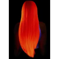 Перука Leg Avenue 33″ Long straight center part wig neon pink — Переглянути зображення 6
