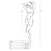 Мінісукня з вертикальним візерунком Passion BS097 One Size, white, плетіння з боків — Переглянути зображення 5