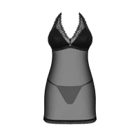 Пеньюар Obsessive Medilla chemise &amp; thong XS/S — Переглянути зображення 4