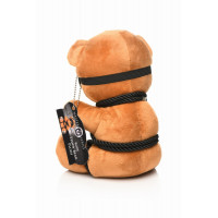 Плюшевый медвежонок ROPE Teddy Bear БДСМ в кожаной маске и обвязке, 22x16x12 см