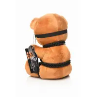 Плюшевий ведмедик ROPE Teddy Bear БДСМ у шкіряній масці та обв’язці, 22x16x12 см — Просмотреть изображение 3