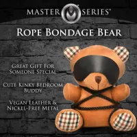 Плюшевий ведмедик ROPE Teddy Bear БДСМ у шкіряній масці та обв’язці, 22x16x12 см — Просмотреть изображение 4