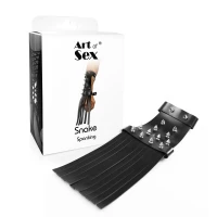 Шкіряна БДСМ рукавичка-хлист Art of Sex - Snake — Переглянути зображення 3