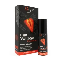 Рідкий вібратор Orgie High Voltage – Strawberry, 15 мл, ефект мурашок, дуже потужний, смак полуниці — Переглянути зображення 1