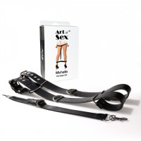 Бондажний набір Art of Sex - Michelle чорний, екошкіра