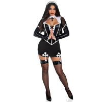 Костюм черниці Leg Avenue Holy Hottie Dress S