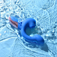 Смарт-вибратор Magic Motion Ponder Blue, двойная стимуляция, виброяйцо+язычок для клитора — Просмотреть изображение 9