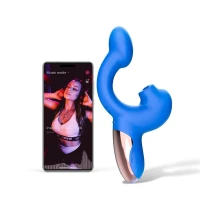 Смарт-вібратор Magic Motion Ponder Blue, подвійна стимуляція, віброяйце+язичок для клітора — Просмотреть изображение 3
