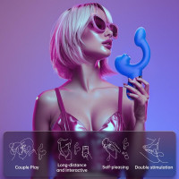 Смарт-вибратор Magic Motion Ponder Blue, двойная стимуляция, виброяйцо+язычок для клитора — Просмотреть изображение 11