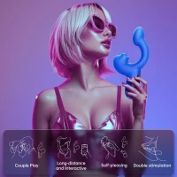 Смарт-вібратор Magic Motion Ponder Blue, подвійна стимуляція, віброяйце+язичок для клітора — Просмотреть изображение 11